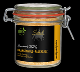 SELECT Hannover BBQ Orangenholz-Rauchsalz im Bügelglas, Meersalz sichtbar, 160 g