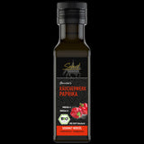 SELECT Hannover Räucherwerk Paprika Würzöl in der dunklen Glasflasche, rote Paprikaschoten auf dem Etikett, 100 ml