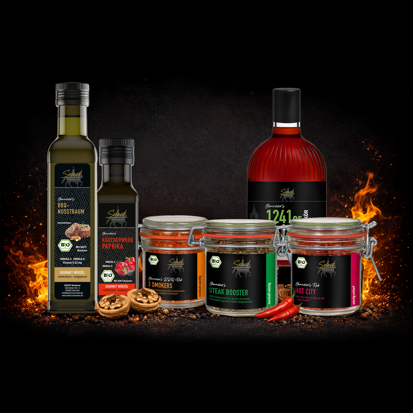 BBQ-Set „Feuer & Flamme Premium“